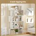 Geometric Bookshelf 5-Tier Bookcase With Open Shelves And Closed-back Cubes 2 Anti-tipping Non-slip Foot_maomaolike.com