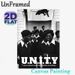 Unity & Black Panther Themed Painting Poster, Vintage Monochrome Group Portrait Poster, Meaningful Cultural Decor Piece For Home, Office Wall Display_maomaolike.com