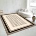 Living Room Rug Large Size Gorgeous Gold Frame Design Bedroom Rug Plush Thickened Machine Washable Thickened Underlay Interior Decorative Rug_maomaolike.com
