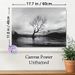 Lonely Lake Tree Painting Poster, Monochrome Minimalist Landscape Poster, Serene Bare Tree In Lake With Snow-capped Mountains Backdrop, Calming Wall_maomaolike.com