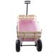 Outdoor Wagon All Terrain Pulling W/Wood Railing Air Tires Garden Cart_maomaolike.com