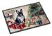French Bulldog Cozy Christmas Doormat Front Door Mat Indoor Outdoor Rugs For Entryway, Non Slip Washable Low Pile, 24H X 36W_maomaolike.com
