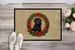 Black Russian Terrier Christmas Flowers Doormat Front Door Mat Indoor Outdoor Rugs For Entryway, Non Slip Washable Low Pile, 24H X 36W_maomaolike.com
