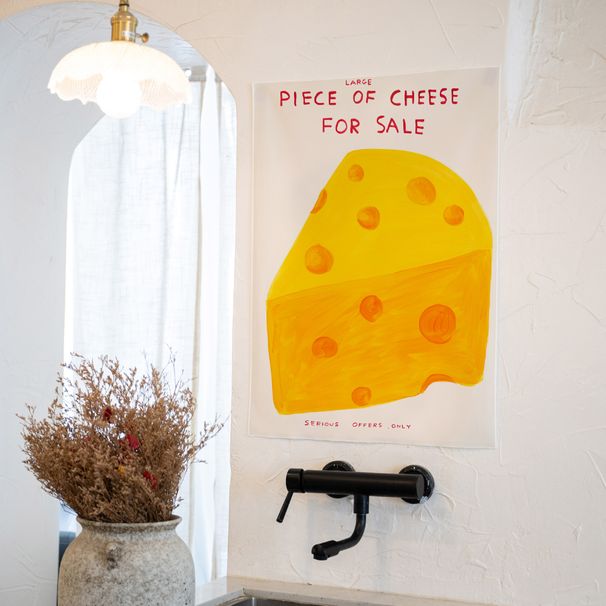 Fun Illustration Golden Cheese Kitchen Atmosphere Restaurant Tablecloth Photo Background Wall Hanging Cloth_maomaolike.com