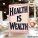 Health Is Wealth Themed Painting Poster, Vintage Stylized Typography Poster, Inspirational Health-focused Decor Ideal For Living Room, Bedroom Or_maomaolike.com