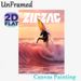 Surfing Themed Painting Poster, Vibrant Sunset Coastal Scene Poster, Features Dynamic Surfer Performing Trick In Pink-hued Waves, Adds Energetic_maomaolike.com