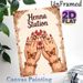 Henna Station Painting Poster, Exquisite Ethnic Style Poster, Intricate Butterfly Henna Hand Art, Functional Sign For Henna Service Stations, Suitable_maomaolike.com