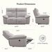 Double Reclining Chairs For Adults, Wall Hugger Recliners For Small Spaces, Love Seat Couches Sofa Reclinable For Living Room, Home Theater Seating,Beige_maomaolike.com