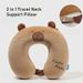 Portable Kawaii Capybara U-shaped 2 In 1 Travel Neck Support Cute Plush Throw Pillow Office Chair Cushions_maomaolike.com