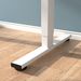 Electric Standing Desk Whole Piece Adjustable Height Desk Home Office Computer Workstation Sit Stand Up Desk (White Frame + White Top)_maomaolike.com