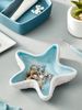 The 1pc Light Blue Starfish Jewelry Storage Plate Is Suitable For Multi-scene Sundries Storage Plates Such As Desktop Entrances_maomaolike.com