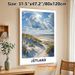 Jutland Beach Coastal Painting Poster, Vibrant Impressionist-style Sunlit Beach Dunes & Seascape Poster, Calming Natural Scenery Ideal For Living_maomaolike.com