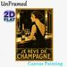 Champagne & Elegant Lady Painting Poster, Vintage Art Deco Style Luxurious Golden-toned Scene Poster, Stylish Retro Decor For Home Bar, Dining Room_maomaolike.com