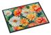 Chrysanthemums In Watercolor Doormat Front Door Mat Indoor Outdoor Rugs For Entryway, Non Slip Washable Low Pile, 24H X 36W_maomaolike.com