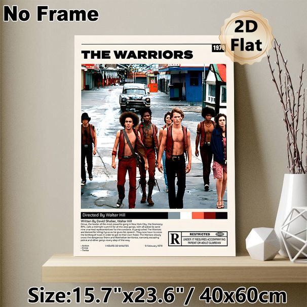 The Warriors Movie Painting Poster, Vintage Retro Urban Gang Scene Poster, Nostalgic Cinematic Artwork, Ideal For Home Theater & Living Room Decor_maomaolike.com