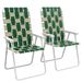 Outsunny Set Of 2 Patio Folding Chairs, Classic Outdoor Camping Chairs, Portable Lawn Chairs For Camping, Garden, Pool, Beach, Backyard W/ Armrests, Green_maomaolike.com