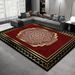 Living Room Rug, Oversized Rug, Gold-accented Floral Pattern, Bedroom Rug,Thickened Soft Washable, Thickened Rug, Bedside Rug, Interior Decorative Rug_maomaolike.com