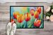 Tulips In Watercolor Doormat Front Door Mat Indoor Outdoor Rugs For Entryway, Non Slip Washable Low Pile, 24H X 36W_maomaolike.com