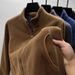Men's Clothing New autumn and winter fashion polar fleece stand collar men's jacket fashionable and versatile loose couple style zipper sweater_maomaolike.com