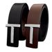 HOT High Quality Designer Belts Men Fashion T Letter Faous Genuine Leather Belt Jeans Foral Cowskin Black Waist Strap_maomaolike.com
