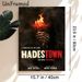 Hadestown Musical Painting Poster, Dark Gothic Burning Red Spider Lily & Skeleton Hand Poster, Atmospheric Theatrical Art Decor For Living Room_maomaolike.com