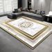 Living Room Rug Large-sized Rug With Geometric Pattern Bedroom Rug Plush Thickened Machine Washable Thickened Rug Bedside Rug Interior Decorative Rug_maomaolike.com