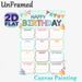 Birthday Tracker Painting Poster, Colorful Whimsical-style Poster, Practical Design To Record Monthly Birthdays, Ideal For Office, Home And Party_maomaolike.com