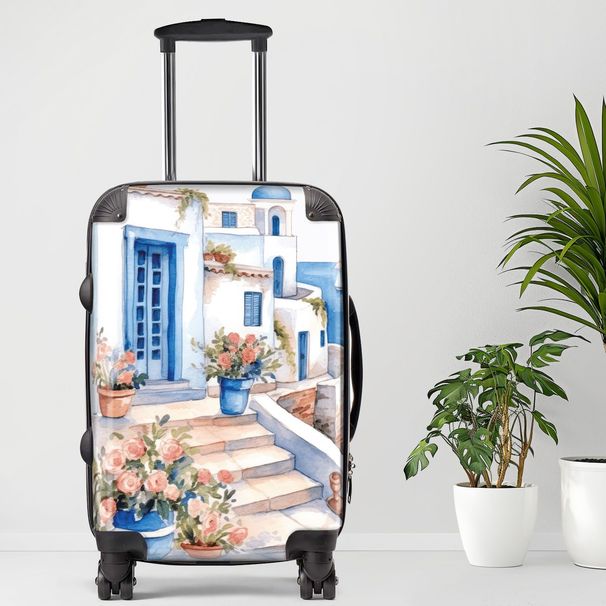 Greece3 Luggage, 20/24/28 Inch Luggage, Carry-On, Custom Luggage, Luggage Set, Suitcase, Travel, Vacation, Cabin Suitcase, Custom Suitcase, Personalized Luggage_maomaolike.com