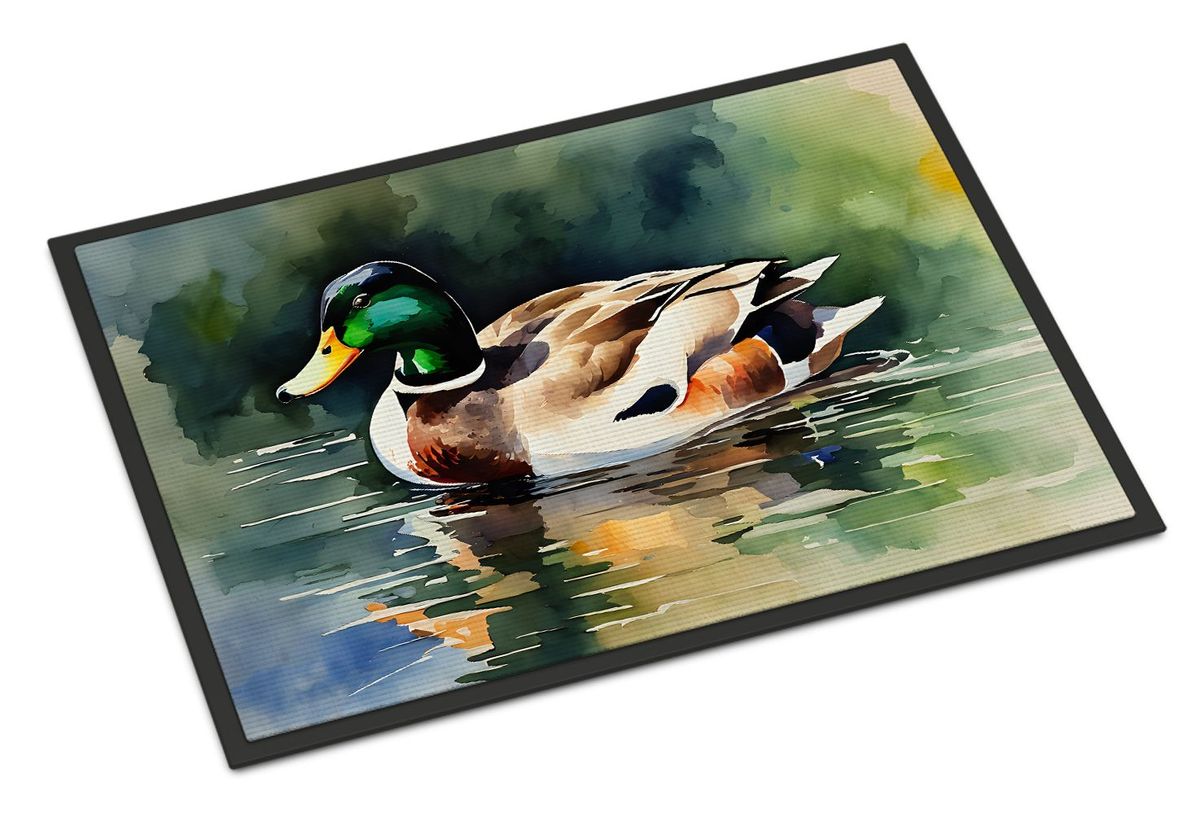 Mallard Doormat Front Door Mat Indoor Outdoor Rugs For Entryway, Non Slip Washable Low Pile, 24H X 36W_maomaolike.com
