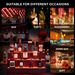 LED Lighted Liquor Bottle Display Shelf, 24 Inch Bar Display Shelf, DIY Illuminated Bottle Shelf With App & Remote Control, 3 Step Freestanding Holding Bottles For Home Bar, Party, Walnut_maomaolike.com