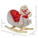 Kids Ride-On Rocking Horse Toy, Rocker With Lullaby Song, Hand Puppets & Soft Plush Fabric For Children 18-36 Months, Gray_maomaolike.com