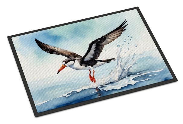 Black Skimmer Doormat Front Door Mat Indoor Outdoor Rugs For Entryway, Non Slip Washable Low Pile, 24H X 36W_maomaolike.com