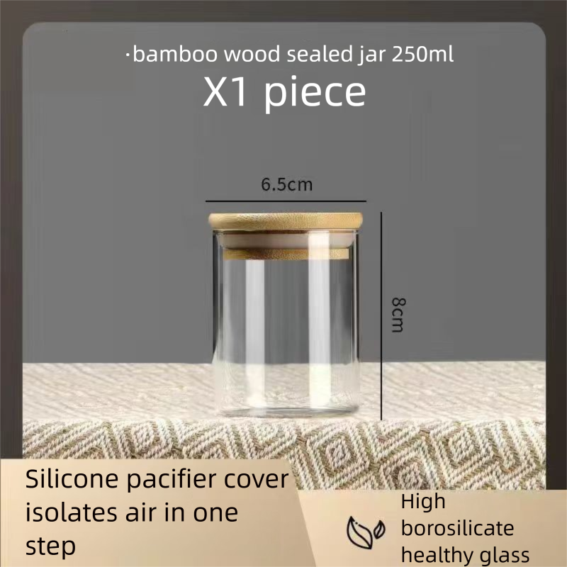 High Borosilicate Glass Food Grade Fresh-Keeping Moisture-Proof High-Temperature Resistant Tea Grain Snack Spice Storage Jar_maomaolike.com