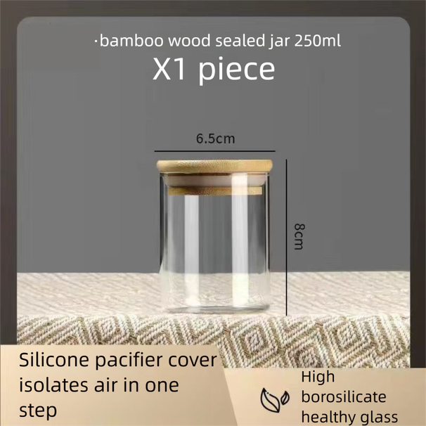High Borosilicate Glass Food Grade Fresh-Keeping Moisture-Proof High-Temperature Resistant Tea Grain Snack Spice Storage Jar_maomaolike.com