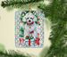 Poodle Christmas Porcelain Ornament Christmas Tree Hanging Decorations For Home Christmas Holiday, Rectangle, Gift, Multicolor_maomaolike.com
