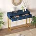 Modern Sleek Console Table Two Drawers With Stripe Design For Living Room And Entryway_maomaolike.com