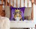 Sheltie King Of Mardi Gras Throw Pillow Machine Washable, Indoor Outdoor Decorative Pillow For Couch, Bed Or Patio, 14Hx14W_maomaolike.com