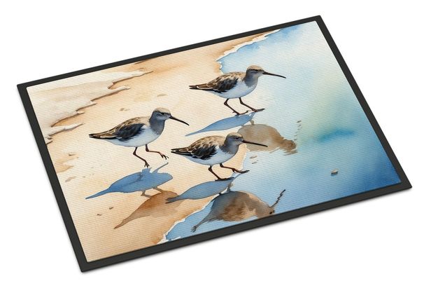 Sandpipers Doormat Front Door Mat Indoor Outdoor Rugs For Entryway, Non Slip Washable Low Pile, 24H X 36W_maomaolike.com