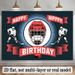 Ice Hockey Birthday Party Banner - 2D Flat Polyester Backdrop, Wall Hanging Photo Props, Hockey Theme Party Decor_maomaolike.com