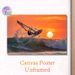 Windsurfing Themed Painting Poster, Vibrant Sunset Seascape Poster, Dynamic Windsurfing Action Against Warm Orange Sunset, Brings Energetic Coastal_maomaolike.com