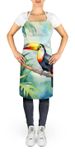 Toucan Apron Cooking Kitchen Server Baking Crafts Gardening For Adult Women Men, Unisex, Large, Multicolor_maomaolike.com