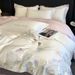 2026 New Luxury High-End Thickened Simple Four-Piece Floral Embroidered Duvet Cover Sheet Bed Skirt Bedding Set 4-piece Set_maomaolike.com