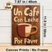 Coffee Themed Painting Poster, Warm-toned Retro Style Poster, Color-blocked Coffee Cup With Spanish Coffee Wording, Adds Cozy Atmosphere Ideal For_maomaolike.com