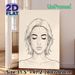 Facial Massage Guide Painting Poster, Minimalist Line-art Face Sketch With Red Massage Arrows Poster, Practical Skincare Reference Suitable For Beauty_maomaolike.com