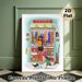 Sari-Sari Store Themed Painting Poster, Colorful Whimsical Local Grocery Scene Poster, Warm Nostalgic Daily Store Life Depiction, Ideal For Home_maomaolike.com