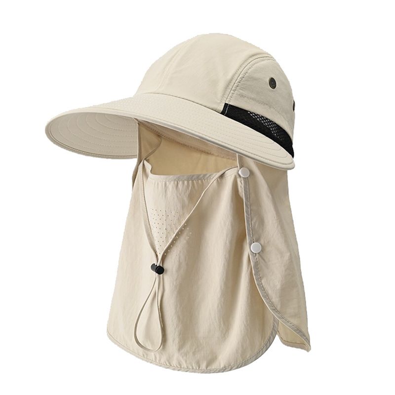 Hot Sale Fishing Wide Brim Bucket with Neck Cover Quick Dry Outdoor Sports Jungle Hiking Hat Men Fishermen Sun Protected Cap_maomaolike.com