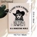 Goth Cowgirl Painting Poster, Monochrome Edgy Gothic Cowgirl Art Poster, Featuring Inspirational Quote, Ideal For Bedroom And Living Room Wall Decor_maomaolike.com