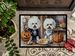 Bichon Frise Fall Kitchen Pumpkins Doormat Front Door Mat Indoor Outdoor Rugs For Entryway, Non Slip Washable Low Pile, 24H X 36W_maomaolike.com