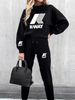 Women's Fashion Street Printed Sweatshirt Set_maomaolike.com