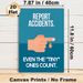 Workplace Safety Report Accidents Painting Poster, Minimalist Flat-design Graphic Poster, Clear Reminder To Report All Accidents Including Minor Ones_maomaolike.com